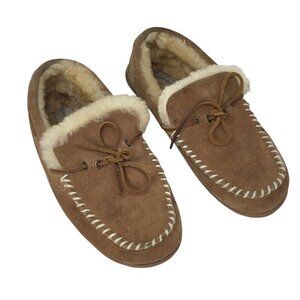 Vermont Country Store Slippers Moccasin Sheepskin Australian Sherling Lined 10